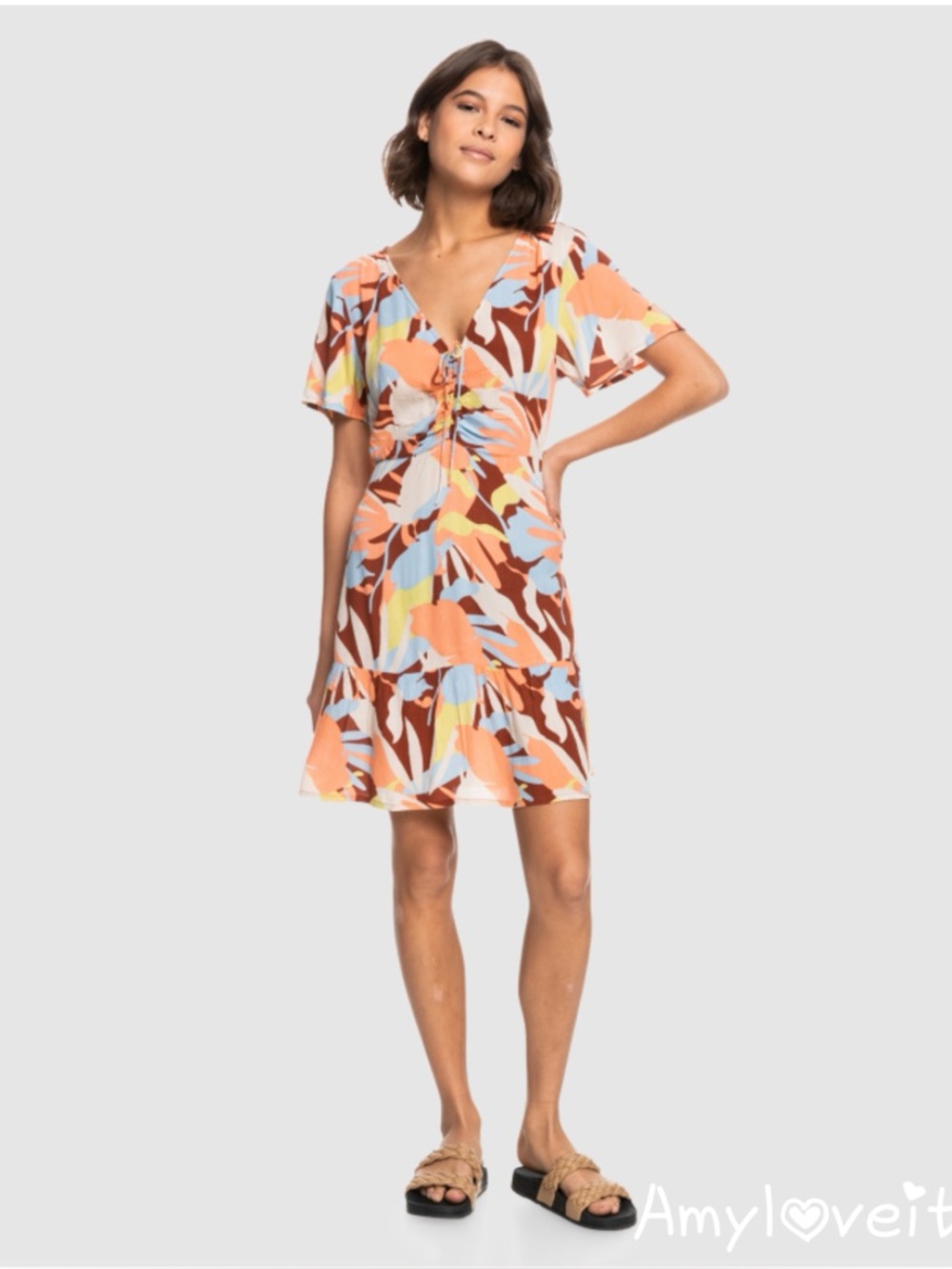 Roxy Summer Flow Printed Mini Dress #96